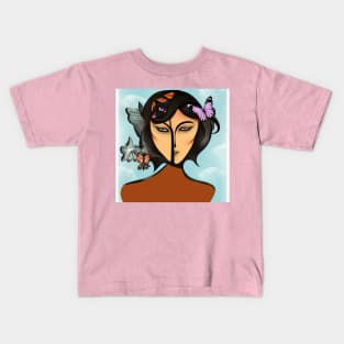 Surreal Butterfy Fairy Kids T-Shirt